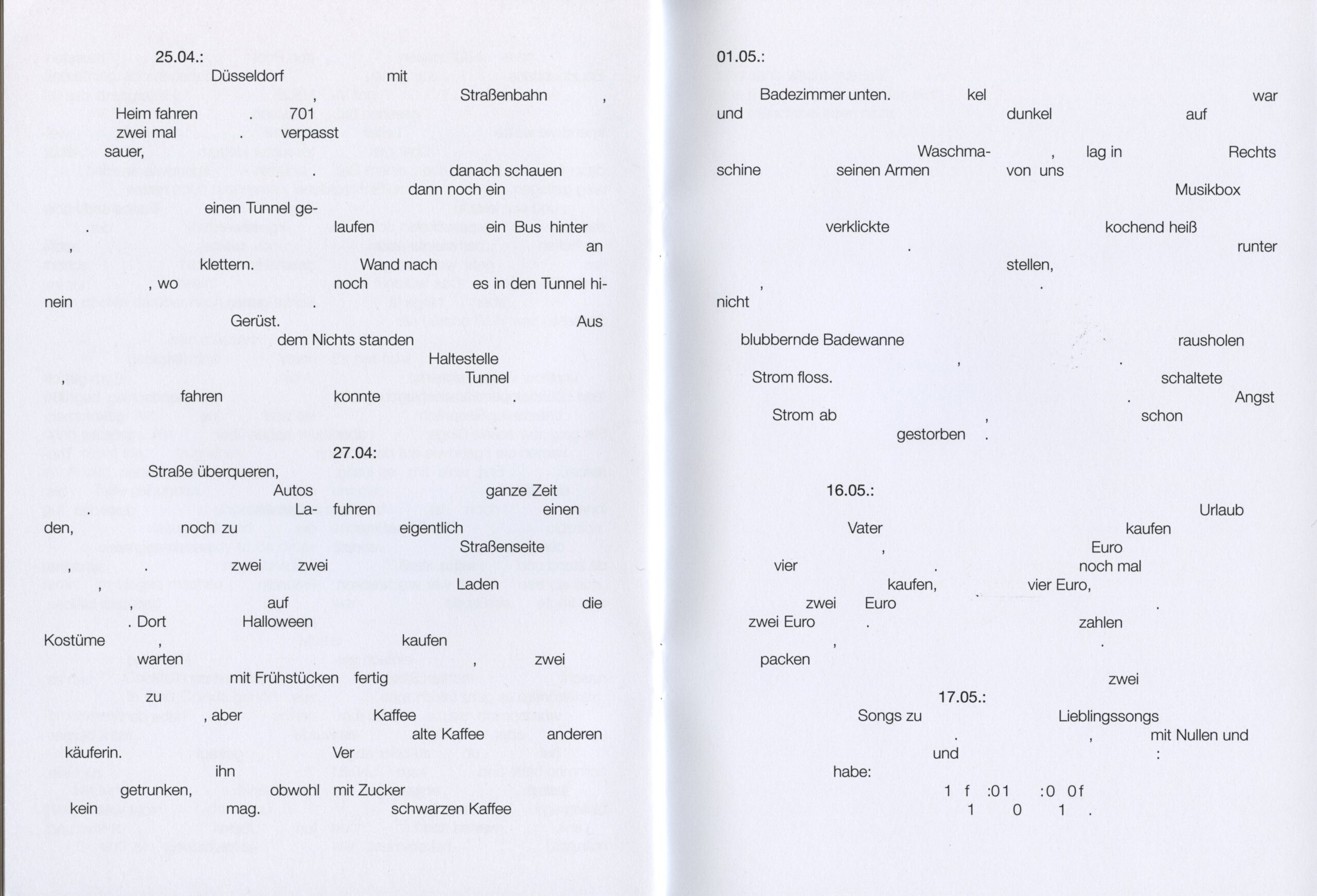 Dreamlog Typografie Buch Träume Zine